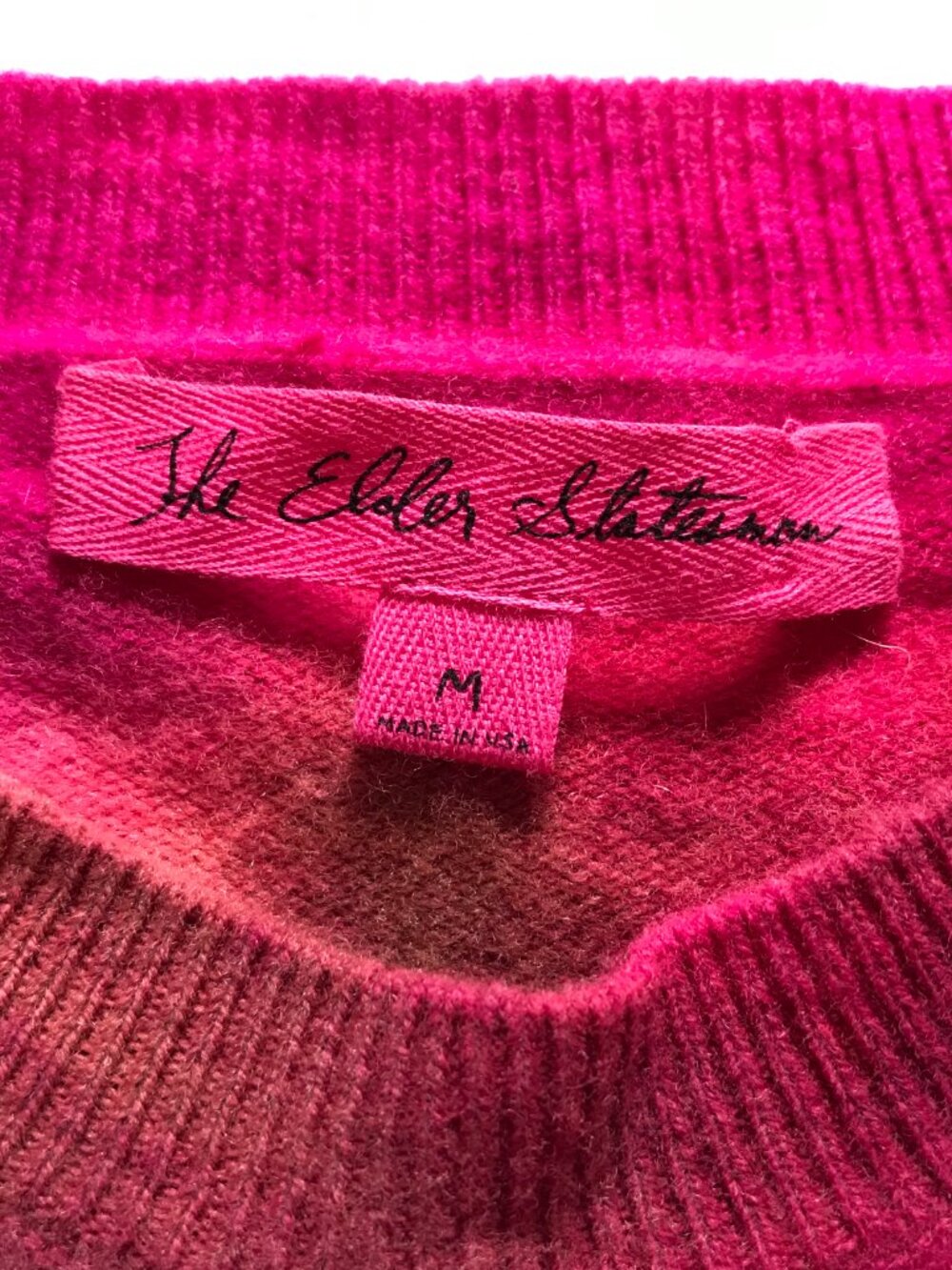 The Elder Statesman Tunnel Tie Dye Sweater Womens Medium Pink Crew Neck Jumper - Picture 5 of 12